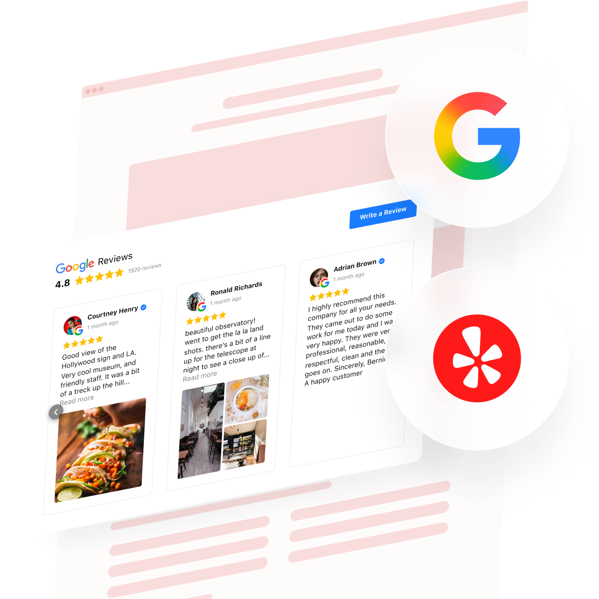 Google versus Yelp reviews